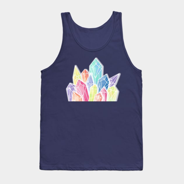 Crystals Blue Tank Top by PrintablesPassions